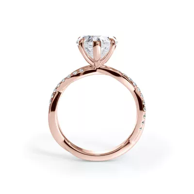 Bellora Pavé Twist Lab Engagement Ring