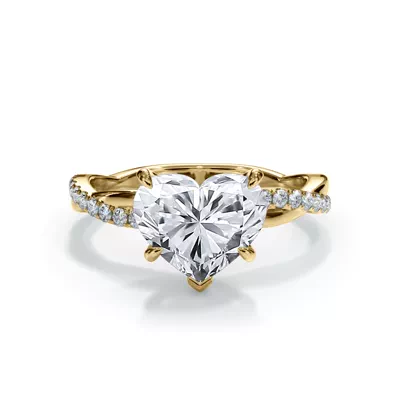 Bellora Pavé Twist Lab Engagement Ring