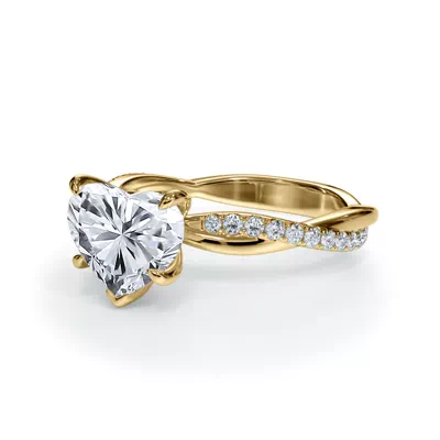 Bellora Pavé Twist Lab Engagement Ring