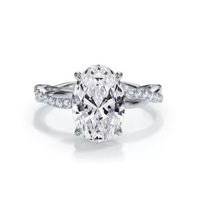 Bellora Pavé Twist Lab Engagement Ring