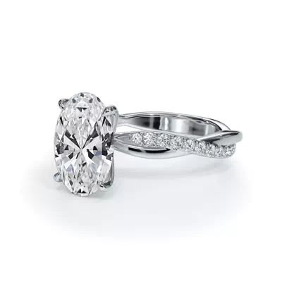 Bellora Pavé Twist Lab Engagement Ring