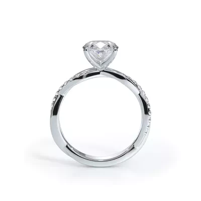 Bellora Pavé Twist Lab Engagement Ring