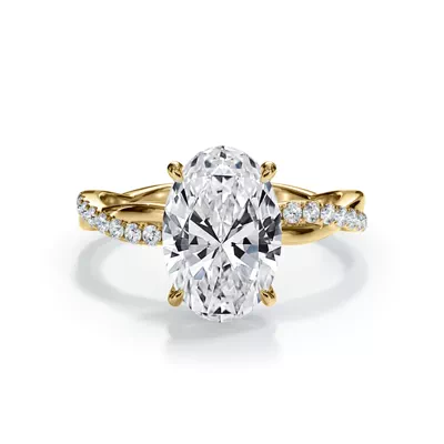 Bellora Pavé Twist Lab Engagement Ring