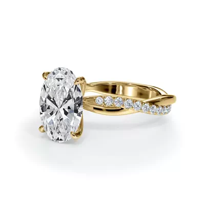 Bellora Pavé Twist Lab Engagement Ring