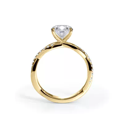 Bellora Pavé Twist Lab Engagement Ring