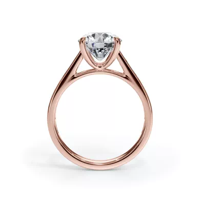 Bellora Channel-Set Lab Baguette Cathedral Engagement Ring