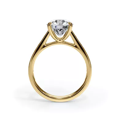 Bellora Channel-Set Baguette Cathedral Engagement Ring