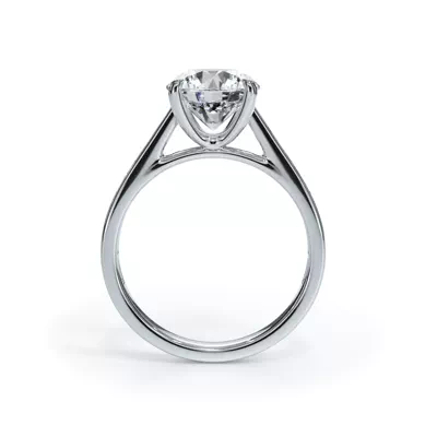 Bellora Channel-Set Lab Baguette Cathedral Engagement Ring