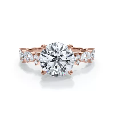 Bellora Marquise and Round Diamond Engagement Ring
