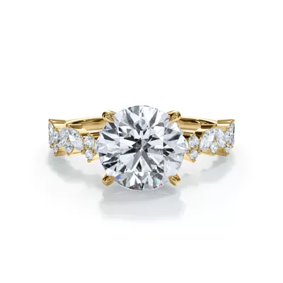 Bellora Marquise and Round Diamond Engagement Ring