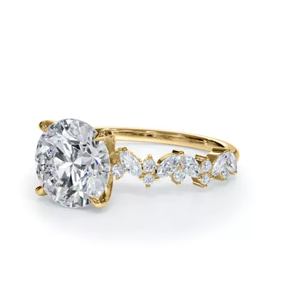 Bellora Marquise and Round Diamond Engagement Ring