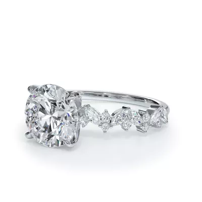 Bellora Marquise and Round Diamond Engagement Ring