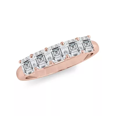 Asscher Cut Diamond 5 Stone Ring (1.00 ct. tw.)