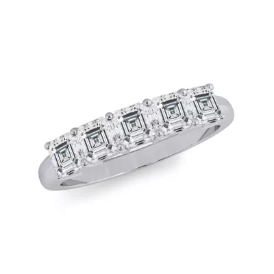 Asscher Cut Diamond 5 Stone Ring (1.00 ct. tw.)
