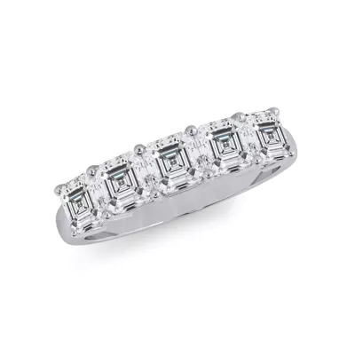 Asscher Cut Lab Diamond 5 Stone Ring (1.50 ct. tw.)