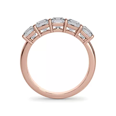 Asscher Cut Lab Diamond 5 Stone Ring (2.00 ct. tw.)