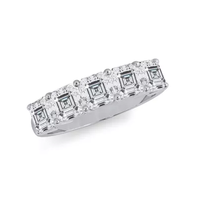 Asscher Cut Lab Diamond 5 Stone Ring (2.00 ct. tw.)