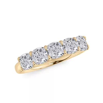 Cushion Cut Lab Diamond 5 Stone Ring (1.50 ct. tw.)