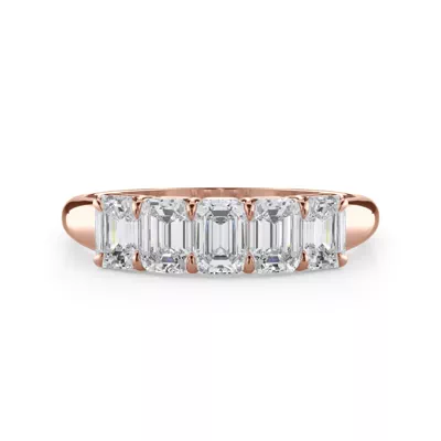 Emerald Cut Lab Diamond 5 Stone Ring (1.00 ct. tw.)