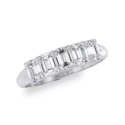 Emerald Cut Lab Diamond 5 Stone Ring (1.00 ct. tw.)