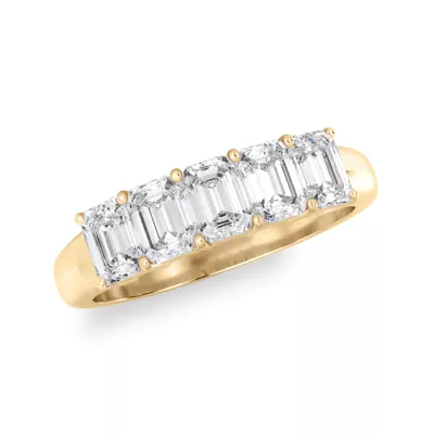 Emerald Cut Lab Diamond 5 Stone Ring (1.50 ct. tw.)