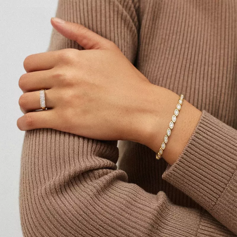 14K Rose Gold Emerald Cut Lab Diamond 5 Stone Ring (2.00 ct. tw.)