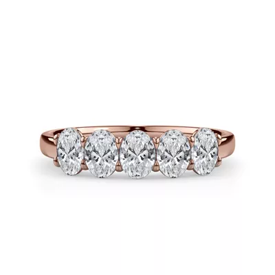 Oval Cut Lab Diamond 5 Stone Ring (1.00 ct. tw.)