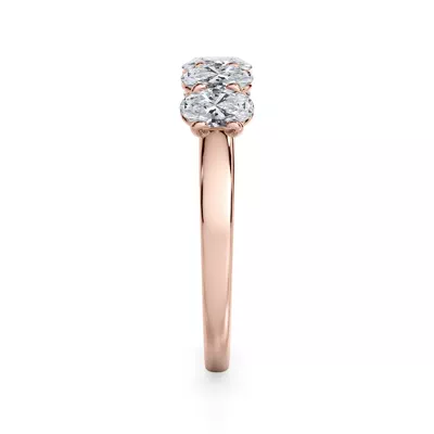 Oval Cut Lab Diamond 5 Stone Ring (1.00 ct. tw.)