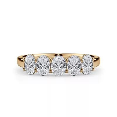 Oval Cut Lab Diamond 5 Stone Ring (1.00 ct. tw.)
