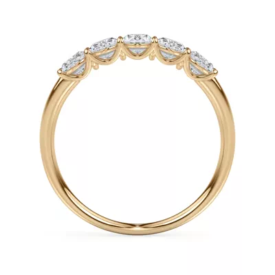 Oval Cut Lab Diamond 5 Stone Ring (1.00 ct. tw.)