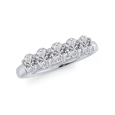 Oval Cut Lab Diamond 5 Stone Ring (1.00 ct. tw.)