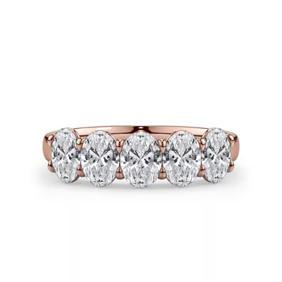 Oval Cut Lab Diamond 5 Stone Ring (1.50 ct. tw.)