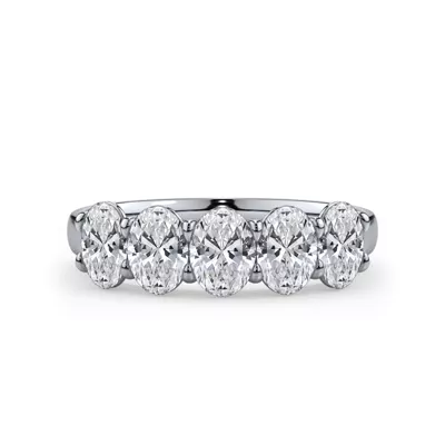 Oval Cut Lab Diamond 5 Stone Ring (1.50 ct. tw.)