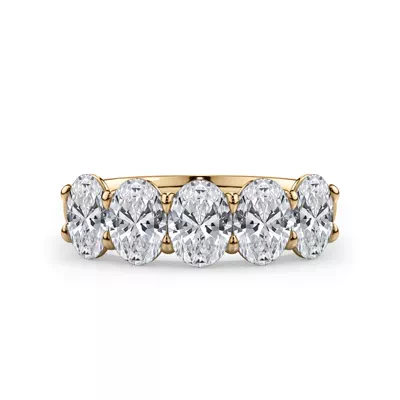 Oval Cut Lab Diamond 5 Stone Ring (2.00 ct. tw.)