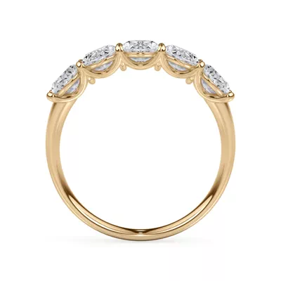 Oval Cut Lab Diamond 5 Stone Ring (2.00 ct. tw.)