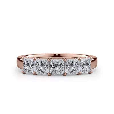 Princess Cut Lab Diamond 5 Stone Ring (1.00 ct. tw.)
