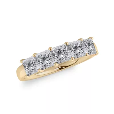 Princess Cut Lab Diamond 5 Stone Ring (1.50 ct. tw.)