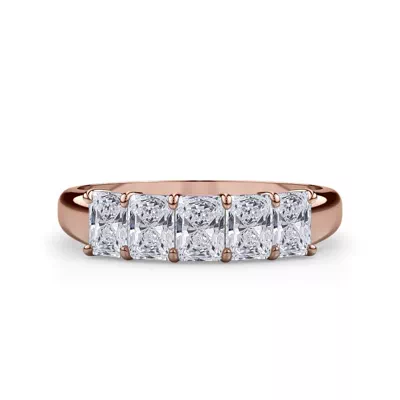 Radiant Cut Lab Diamond 5 Stone Ring (1.00 ct. tw.)