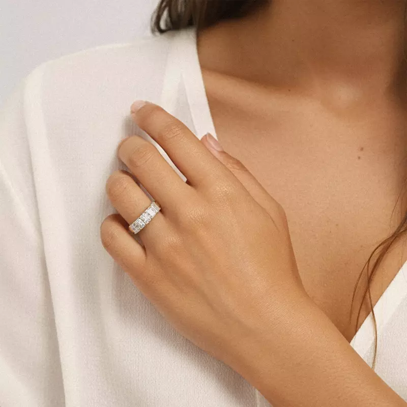 Platinum Radiant Cut Lab Diamond 5 Stone Ring (2.00 ct. tw.)
