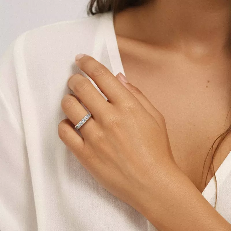 14K Rose Gold Asscher Cut Lab Diamond 7 Stone Ring (2.00 ct. tw.)