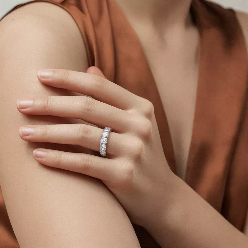 Platinum Asscher Cut Diamond 7 Stone Ring (5.00 ct. tw.)