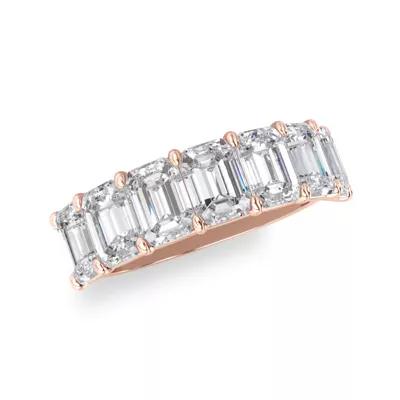 Emerald Cut Lab Diamond 7 Stone Ring (3.50 ct. tw.)