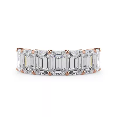 Emerald Cut Lab Diamond 7 Stone Ring (5.00 ct. tw.)