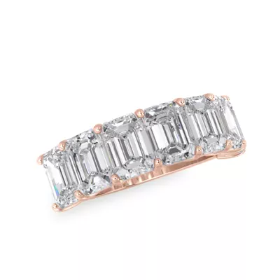 Emerald Cut Lab Diamond 7 Stone Ring (5.00 ct. tw.)
