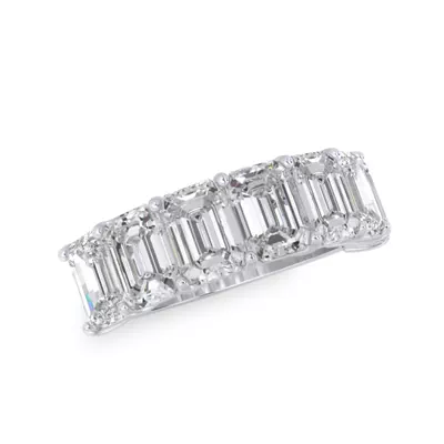 Emerald Cut Lab Diamond 7 Stone Ring (5.00 ct. tw.)