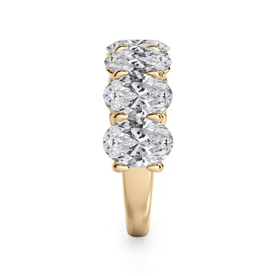 Oval Cut Lab Diamond 7 Stone Ring (5.00 ct. tw.)