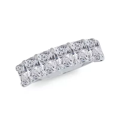 Radiant Cut Lab Diamond 7 Stone Ring (3.50 ct. tw.)