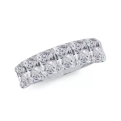 Radiant Cut Lab Diamond 7 Stone Ring (5.00 ct. tw.)
