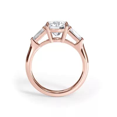 Bellora Grand Tapered Lab Baguette Engagement Ring