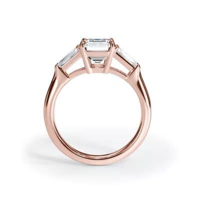 Bellora Grand Tapered Lab Baguette Engagement Ring